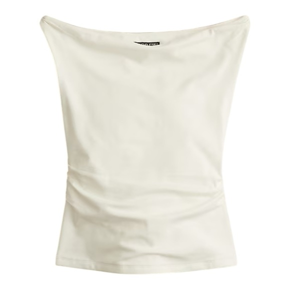 J. Crew White Off-Shoulder Tank Top - Picture 3 of 9